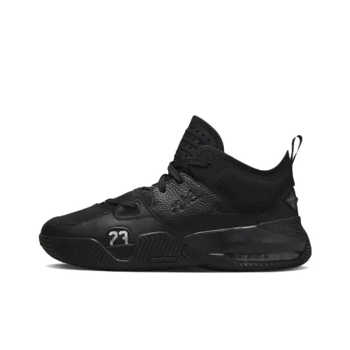 Джордан Stay Loyal 2 Амортизаторы Шок Резистентный к Износу MID Топ Винтажные Баскетбольные Кроссовки Мужской Черный