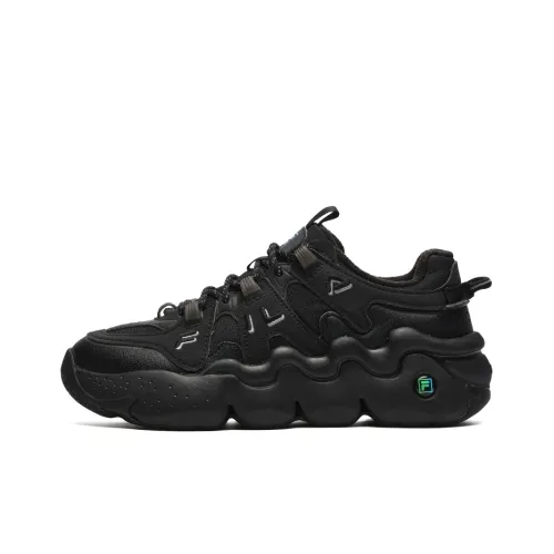FILA Panini Винтажные баскетбольные кроссовки Low Топ Черные Женские