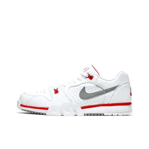 Nike Air Cross Trainer Low Shock Absorbers Slip Resistant Low Top Кроссовки для тренировок Унисекс Белый Серый Красный
