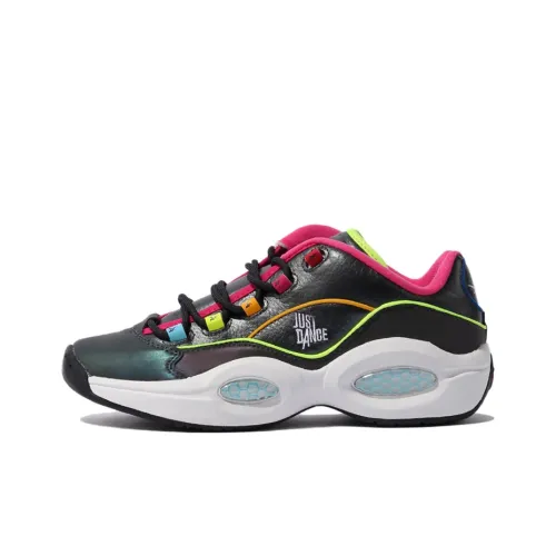 Just Dance x Reebok Question Low Топ Винтажные баскетбольные кроссовки Унисекс Черно-розовый