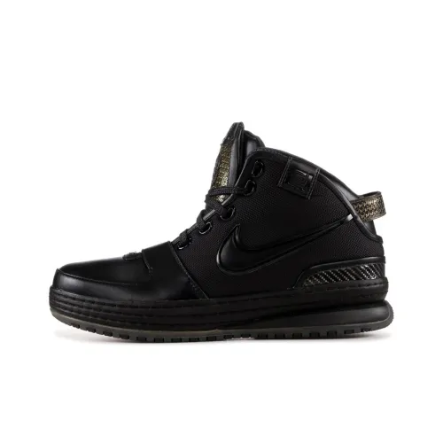 Nike Lebron 6 Blackout Shock Absorbers Slip-Resistant High Top Vintage Basketball Shoes Men's Black
