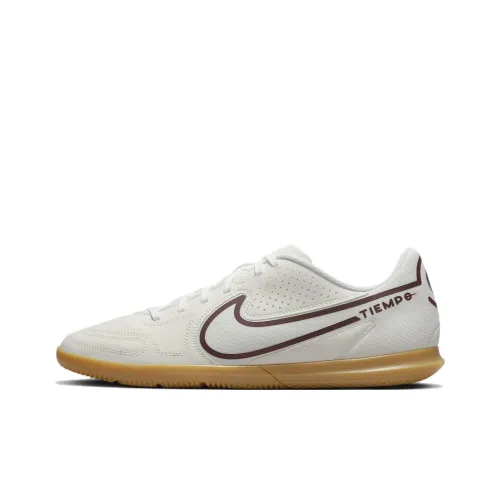 Nike Tiempo Legend 9 IC IN Противоскользящие устойчивые к истиранию футбольные бутсы для мужчин бежево-коричневые