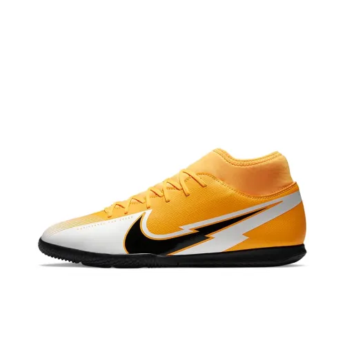 Nike Mercurial Superfly 7 IC IN Для помещений Амортизирующие футбольные бутсы с противоскользящим эффектом Мужские Желто-черные