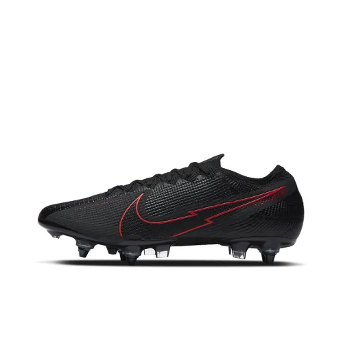 Nike Mercurial Vapor 13 SG Мягкая трава Мягкая трава Природные луга Амортизация Легкий Футбольные бутсы Унисекс Черный Красный