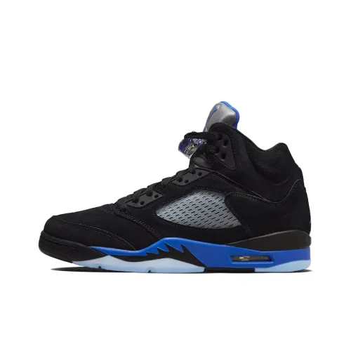 Jordan Air Jordan 5 Retro 'Racer Blue' Высокие кеды Винтажные баскетбольные кроссовки Мужские Черный Синий