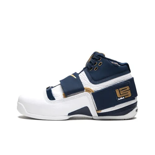 nike Zoom Soldier LeBron Think 16 25 Straight Амортизация Легкий MID Топ Винтажные баскетбольные кроссовки Мужской Синий Белый