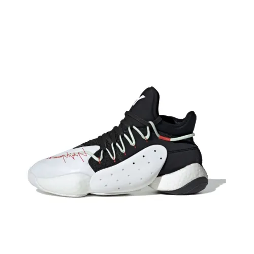 Adidas x Y 3 BYW BBall Non Lower Skirt Легкий MID Top Fashion Винтажные баскетбольные кроссовки Мужской Белый Черный