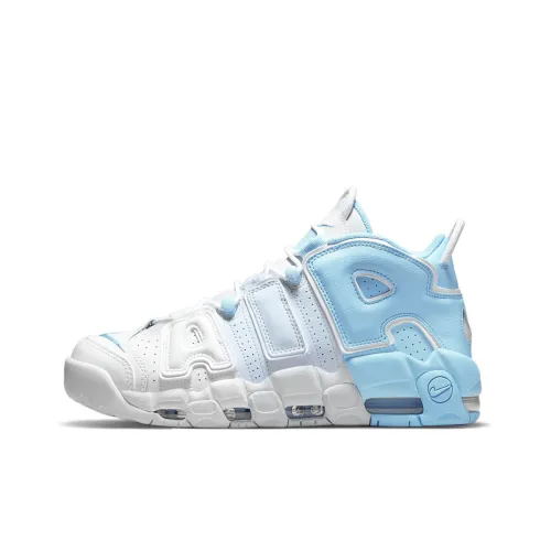 Nike Air More Uptempo High Топ Винтажные Баскетбольные Кроссовки Унисекс Белый Синий Многоцветный