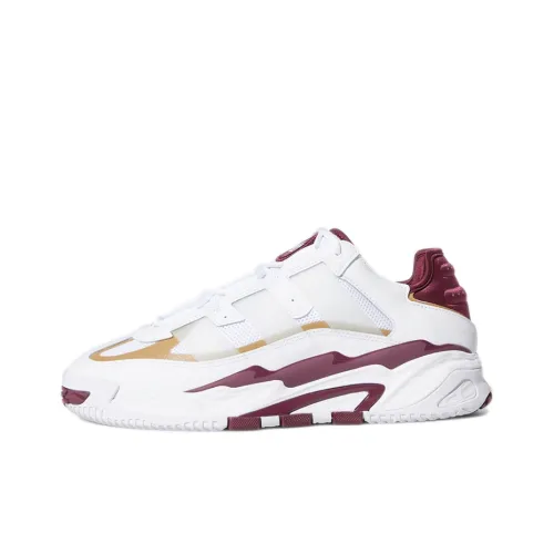 Adidas Originals Niteball Abrasion Resistant Low Топ Винтажные баскетбольные кроссовки Унисекс Белый Красный