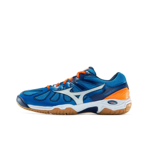 Mizuno Smash L04 Амортизаторы Шок-абсорбирующие Дышащая Подкладка Устойчивая к истиранию Низкий Топ Кроссовки для тренировок Унисекс Синий Белый