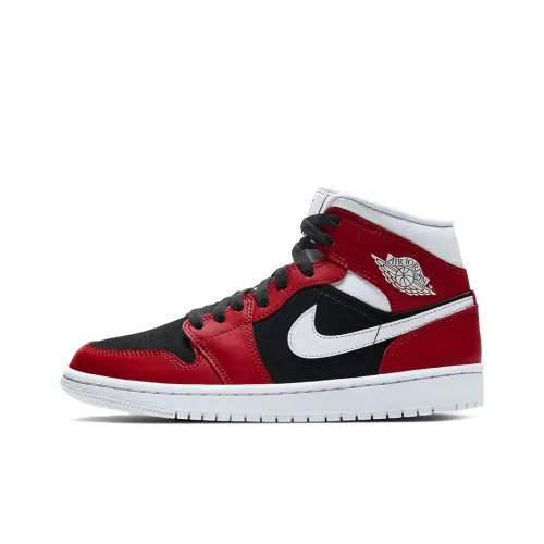 Jordan Air Jordan 1 MID Топ Винтажные баскетбольные кроссовки Женские Красный