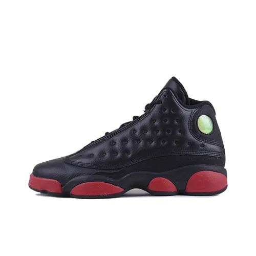 Jordan Air Jordan 13 Retro 'Dirty Темно-красный' Высокие Топы Винтажные Баскетбольные Кроссовки Женские Черный Красный