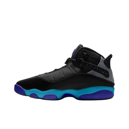 Jordan Air Jordan 6 Кольца Aqua Амортизация Противоскользящий Устойчивый к истиранию Покрытие MID Топ