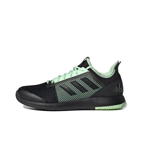 Adidas Adizero Defiant Bounce 2 противоскользящие низкие кроссовки для тренировок женские черные зеленые