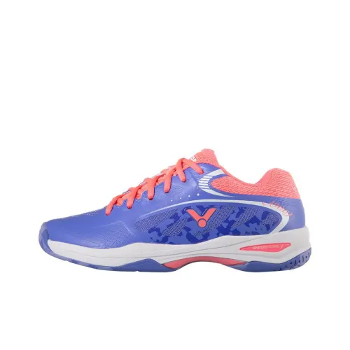VICTOR Амортизация противоскользящий устойчивый к истиранию дышащий низкий верх обувь для бадминтона унисекс фиолетовый оранжевый