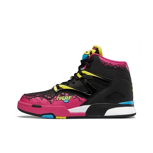 NERF x REEBOK Pump Omni Zone 2 Big Bad Баскетбольный щит High Top Винтажные баскетбольные кроссовки Мужские Черные Розовые