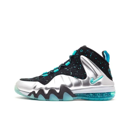 Nike Barkley Posite Max Металлический Серебристый Гамма Синий Высокий Топ Винтажные Баскетбольные Кроссовки Мужские Металлический Серебристый