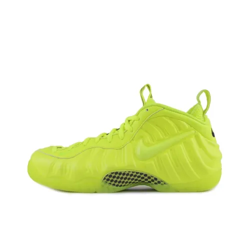 Nike Foamposite Pro Volt MID Топ Винтажные баскетбольные кроссовки Мужской Неоново-зеленый Выпуск 2014 года