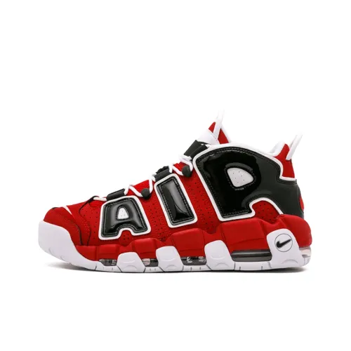 Nike Air More Uptempo Large Air MID Топ Винтажные баскетбольные кроссовки Мужской Черный Красный
