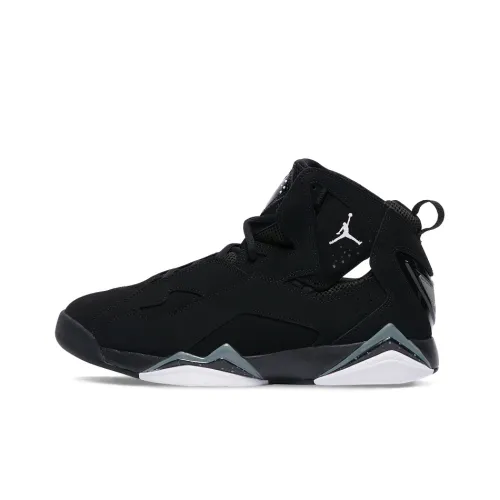 Джордан True Flight Anti-Slip Легкий Высокий Топ Винтажные Баскетбольные Кроссовки Мужские Черный Белый