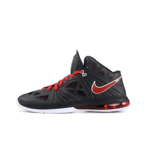 Nike Lebron 8 Ps Белый Черный Красный MID Топ Винтажные Баскетбольные Кроссовки Мужские Черные
