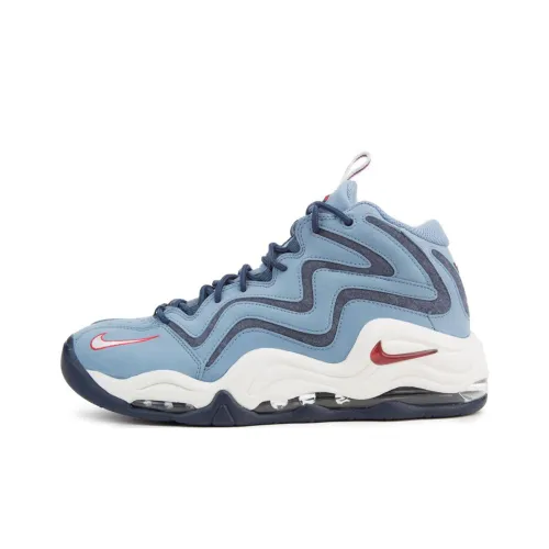 Nike Air Pippen Non Bottom Skirt Легкий MID Топ Винтажные баскетбольные кроссовки Мужской Синий Белый
