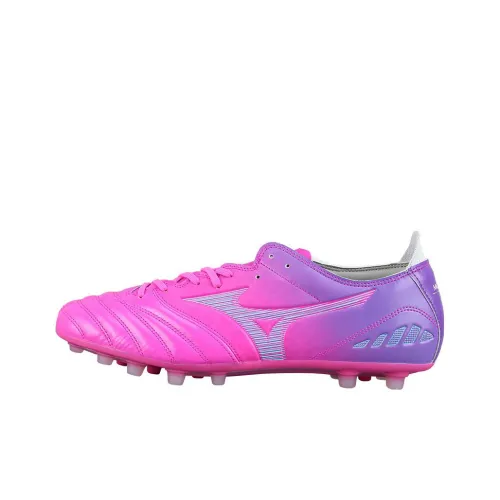 Mizuno Pro AG Искусственная трава Противоскользящие Устойчивые к истиранию Футбольные бутсы Мужские Розово-фиолетовые