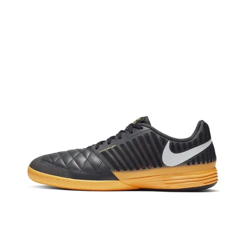 Nike Lunar Gato IC IN Амортизаторы Shock Absorbers Противоскользящие Устойчивые к истиранию Футбольные бутсы Черный Желтый