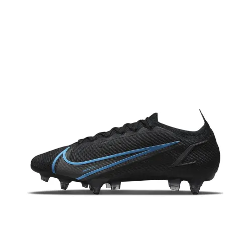 Nike Mercurial Vapor 14 SG Мягкая трава Амортизаторы Улучшенная сцепление Противоскользящие Устойчивые к истиранию Футбольные бутсы Мужские Черный Синий