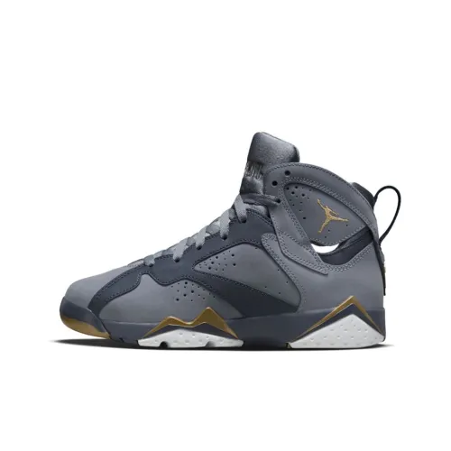 Jordan Air JORDAN 7 Ретро Maya MOORE Синий Dusk High Топ Винтажные баскетбольные кроссовки GS Серый