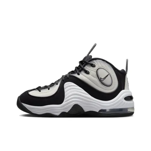 Nike Air Penny 2 'Панда' Устойчивый к истиранию Дышащий MID Топ Винтажные баскетбольные кроссовки Мужские Белый Черный