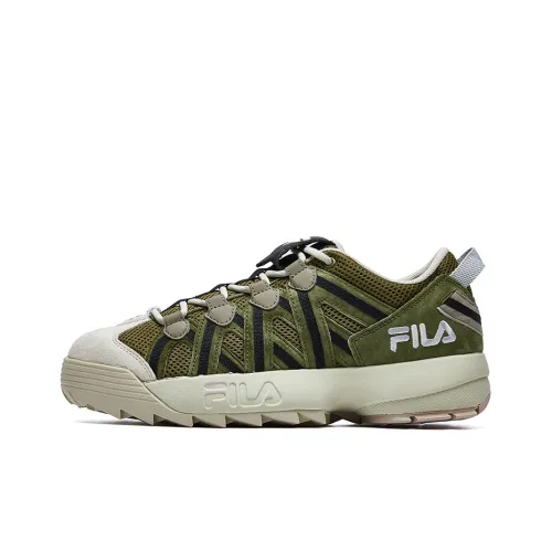 FILA FUSION Spaghetti Low Топ Винтажные баскетбольные кроссовки Мужской Зеленый