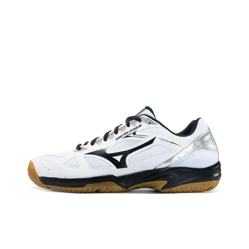 Mizuno Blast Slip-Resistant Abrasion-Resistant Breathable Coating Low-Top Badminton Shoes Men's White Black Мицубо Слайп-Резистентный Устойчивый к Износу Дышащий Покрытие Низкие Кеды для Бадминтона Мужские Белый Черный