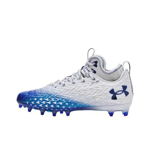 Under Armour HG Твердый Ground Искусственный Шипы Футбольные бутсы Мужские Белый Синий