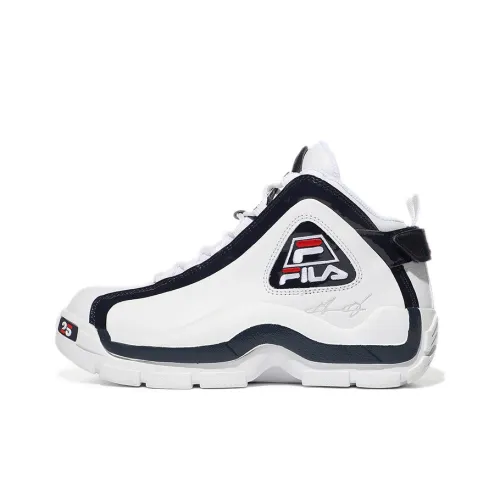 FILA Grant Hill 2 High Топ Винтажные Баскетбольные Кроссовки Унисекс Белый Синий Корейский Стиль