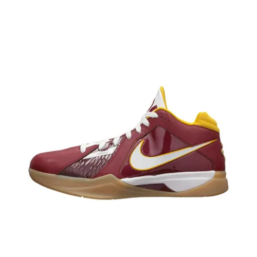 nike KD 3 Redskins Washington Redskins Нескользящий Легкий MID Топ Винтажные баскетбольные кроссовки Мужской Командный красный