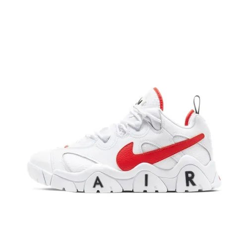 Nike Air Barrage Low 'Rucker Park' Low Top Винтажные баскетбольные кроссовки Мужские Белый Красный