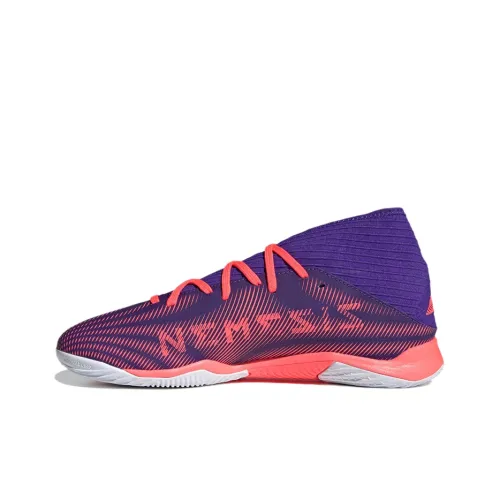 Adidas Nemeziz IC IN Противоскользящие устойчивые к истиранию футбольные бутсы для мужчин розово-фиолетовые
