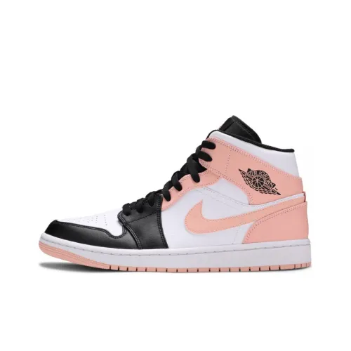 Jordan Air Jordan 1 MID 'Arctic Orange' MID Топ Винтажные баскетбольные кроссовки Мужской Черный Розовый