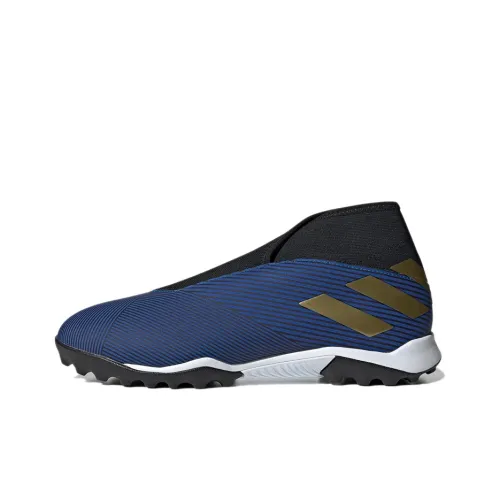 Adidas Nemeziz TF Шипы Твердый грунт Искусственный материал Устойчивый к истиранию Мужские футбольные бутсы Синий Черный