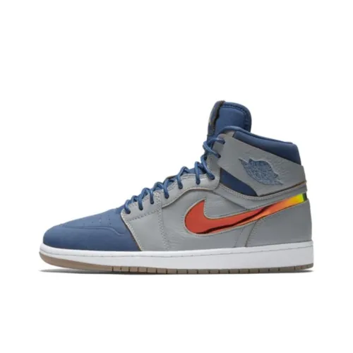 Jordan Air Jordan 1 Ретро High Nouveau Dunk From Выше High Топ Винтажные баскетбольные кроссовки Мужской Серо-голубой