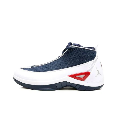 Jordan Air Jordan 15 Retro SE MID Топ Винтажные баскетбольные кроссовки Мужские Белый Синий