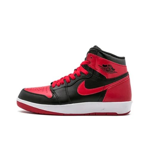 Jordan Air Jordan 1,5 Retro Bre High Top Винтажные баскетбольные кроссовки Женские Черный Красный