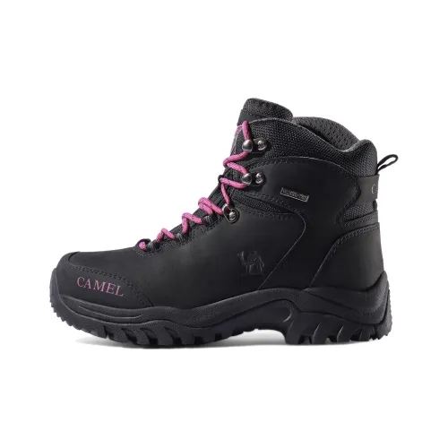 CAMEL Slip-resistant Breathable And Balanced High Top Streetwear Women's Black Red Plum