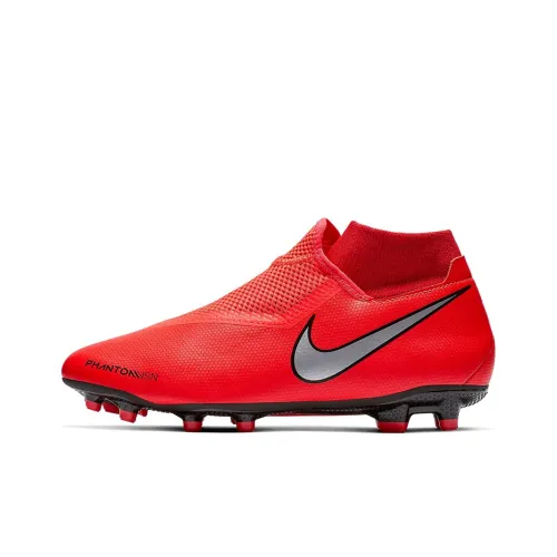 Nike Phantom Vision Шокабойеры Противоскользящие Устойчивые к истиранию Футбольные бутсы Красный
