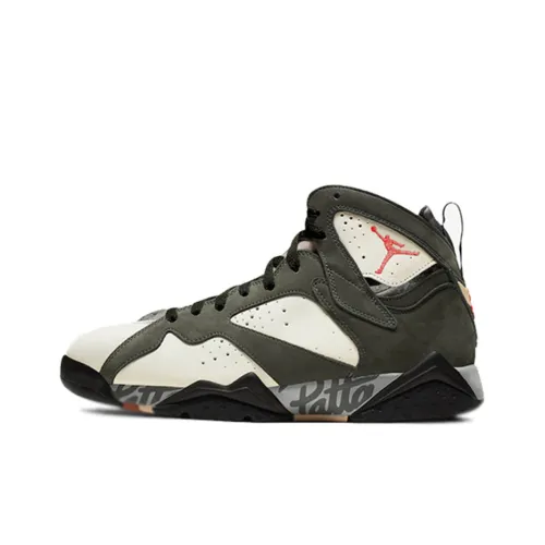 Jordan Air JORDAN 7 Patta OG SP Icicle Non Slip Легкий High Top Винтажные баскетбольные кроссовки Мужской Темно-зеленый