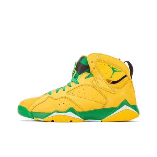 Jordan Air JORDAN 7 Oregon Ducks PE Oregon Нескользящий Легкий Высокий Топ Винтажные Баскетбольные Кроссовки Унисекс Желтый