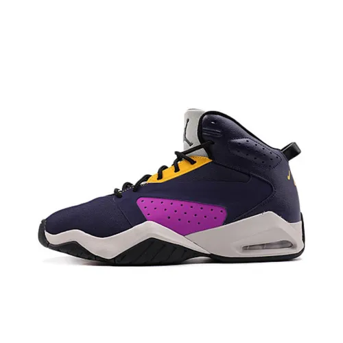 Джордан Lift Off Амортизаторы Устойчивые к истиранию Высокий Топ Винтажные Баскетбольные Кроссовки Мужские Синий-Фиолетовый