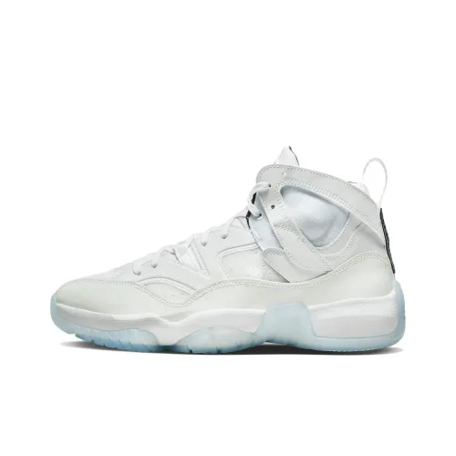 Jordan Jumpman Два Trey Shock Absorbers Устойчивый к истиранию Высокий топ Винтажные баскетбольные кроссовки Белый