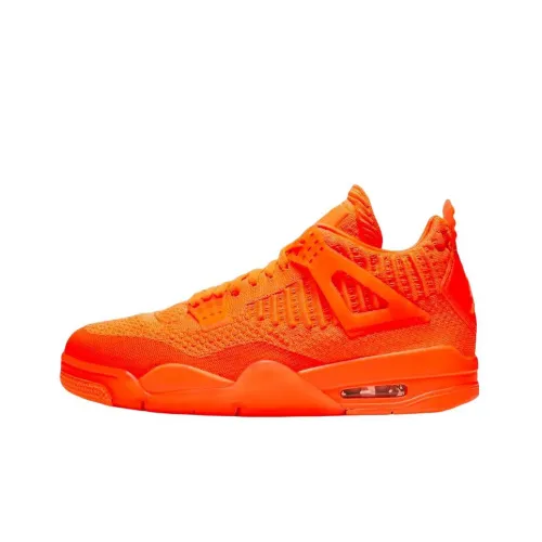 Jordan Air Jordan 4 Retro Flyknit Orange Mid Top Винтажные баскетбольные кроссовки Unisex Orange